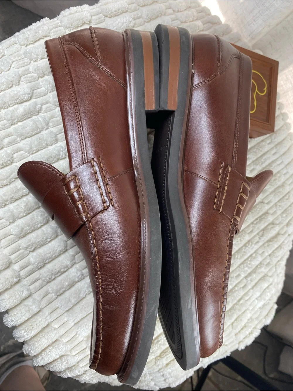 Cole Haan Pinch Prep Penny Loafers Scotch Brown 11.5M Leather NWOT